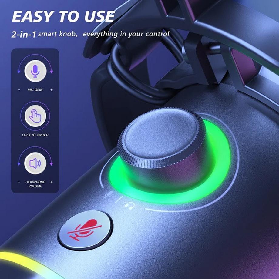 Maono  PD200XS Microphone USB/XLR et bras de microphone 