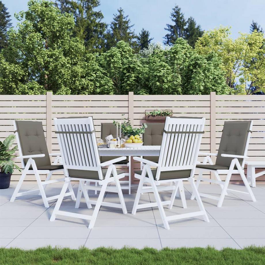 VidaXL Coussin de chaise à dossier haut tissu  