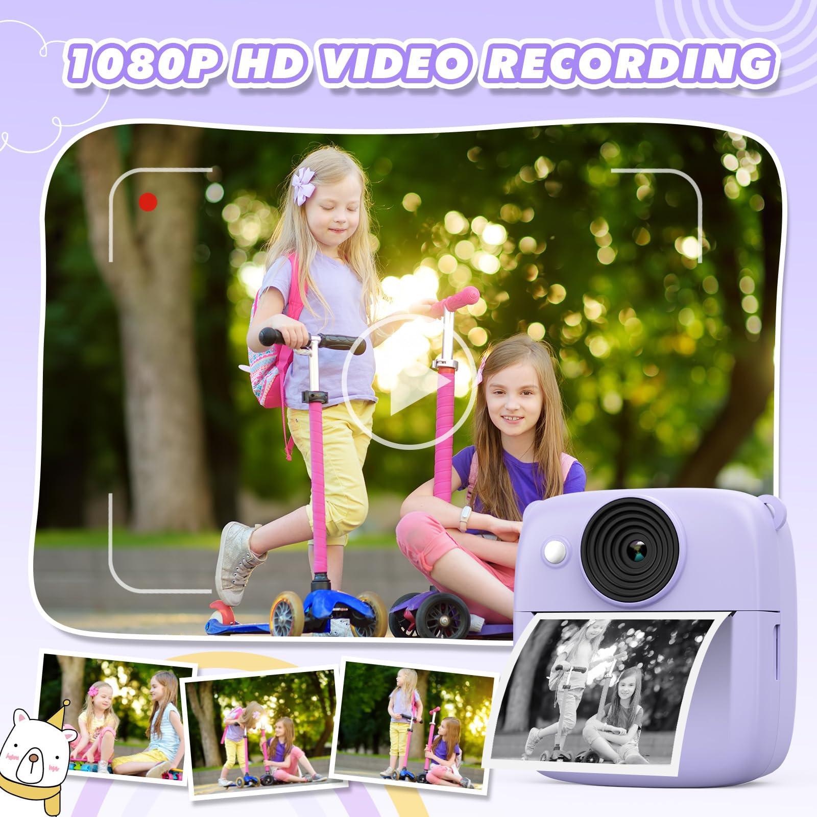 Activity-board  Appareil photo instantané pour enfants, appareil photo instantané pour enfants avec carte et papier d'impression 