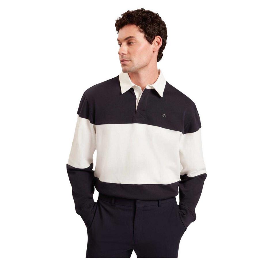 TED BAKER Polo a Maniche Lunghe con Motivo Color Block  