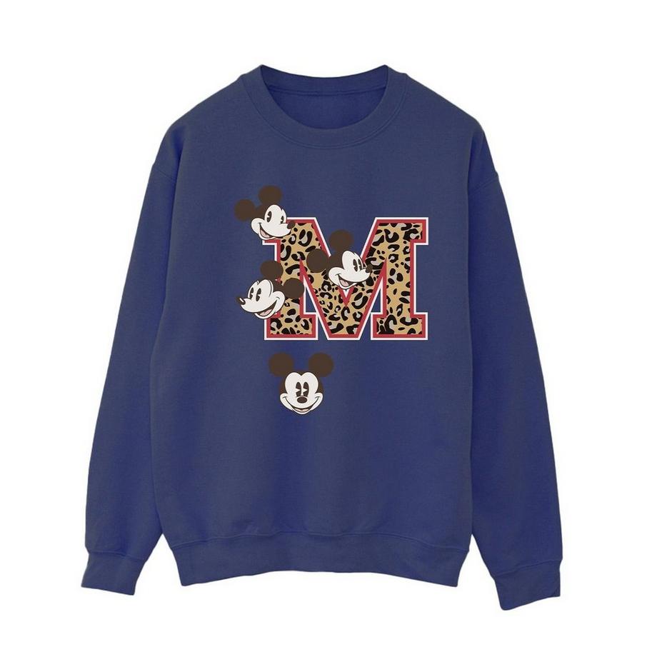 Disney Mickey Mouse Leopard Print M Sweatshirt  