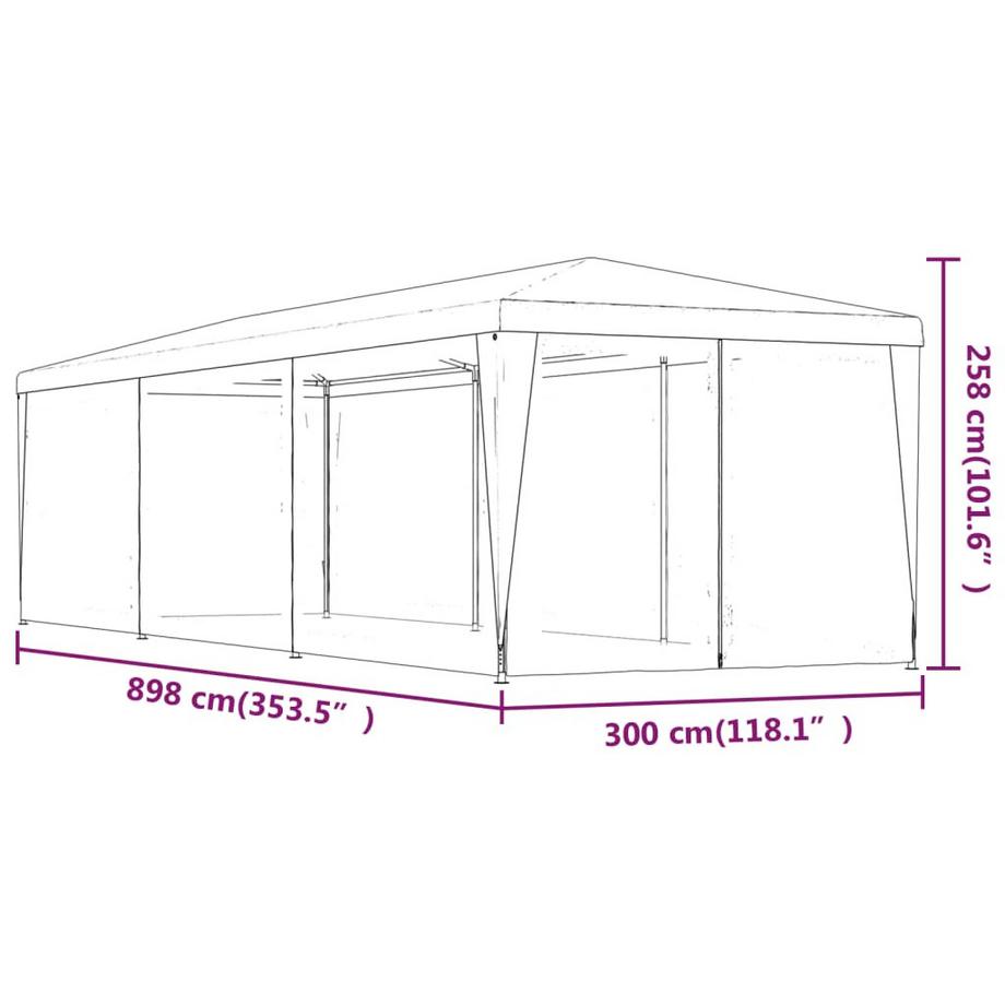 VidaXL tenda per feste Polietilene  