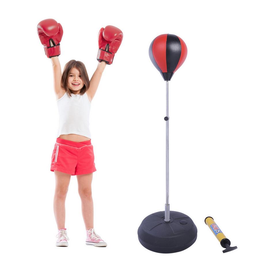 Northio  Punchingball Set Standbox Höhenverstellbar 125-145Cm Handschuhe Pumpe Profi & Anfänger 