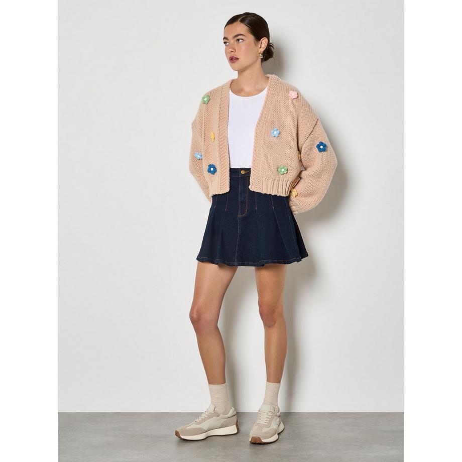 APRICOT Minigonna in Denim Plissettata  
