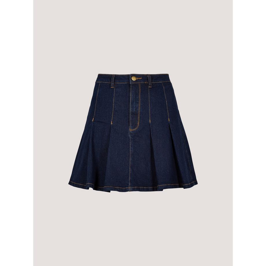 APRICOT Minigonna in Denim Plissettata  