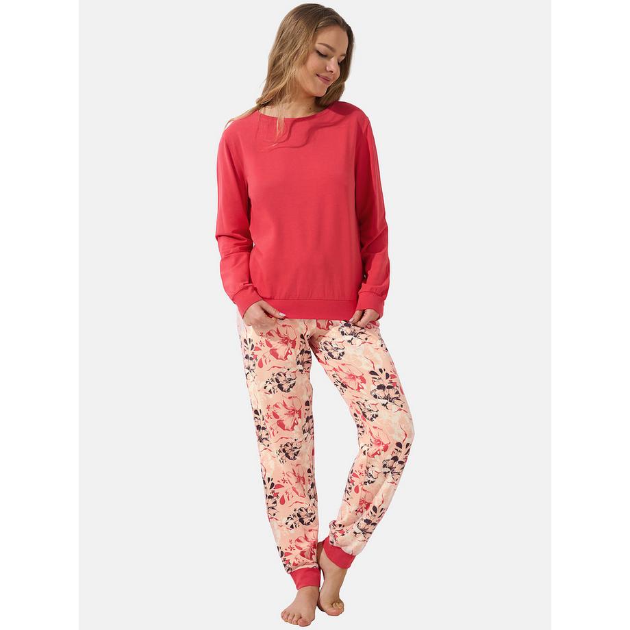 Pyjama Hose gerafft Top Langarm Ocean