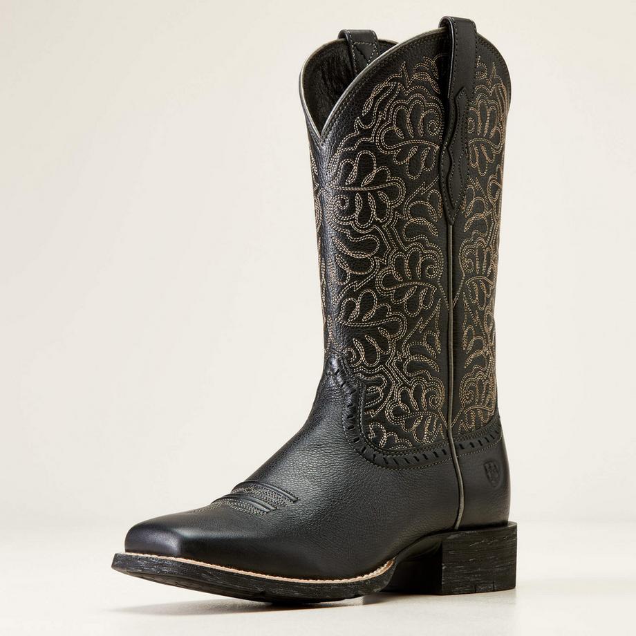 Ariat  bottes western en cuir round up remuda 