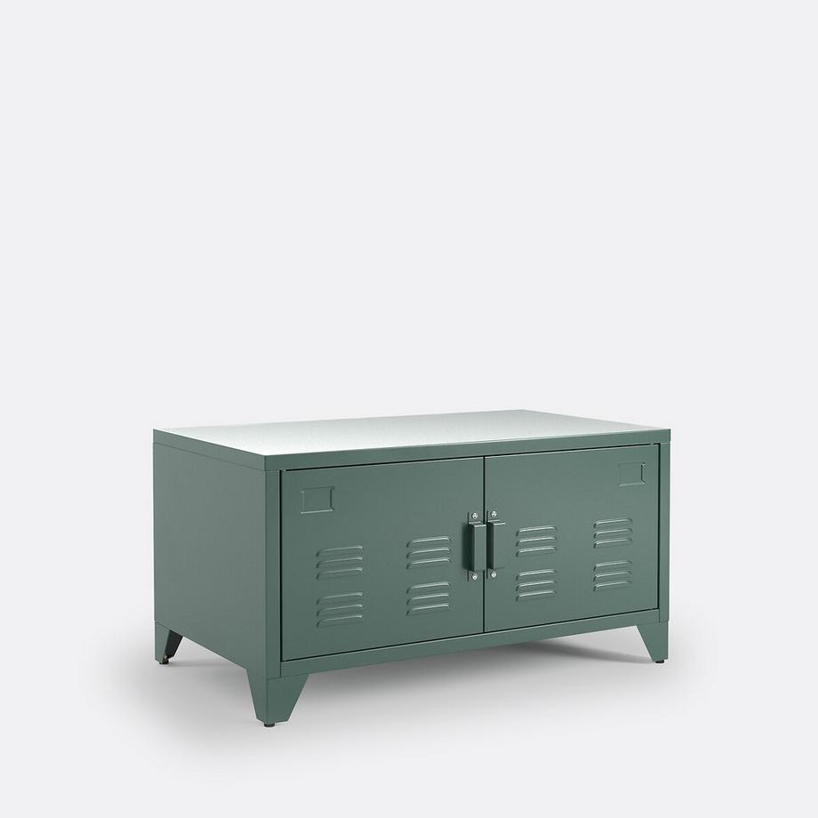 La Redoute Intérieurs Meuble bas 2 portes en métal acier  