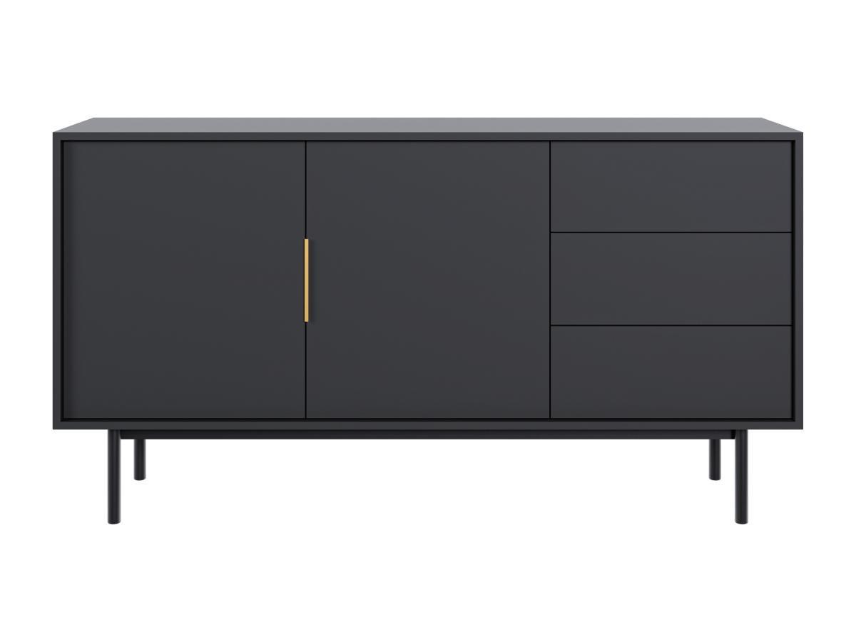 Vente-unique  Credenza con 2 ante e 3 cassetti Nero - DABRIANA 