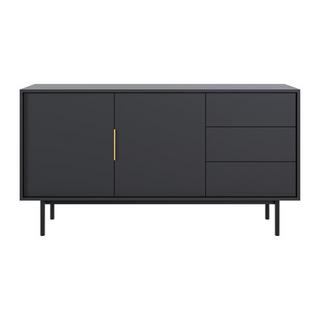 Vente-unique  Credenza con 2 ante e 3 cassetti Nero - DABRIANA 