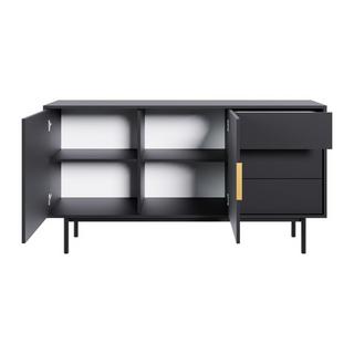 Vente-unique  Credenza con 2 ante e 3 cassetti Nero - DABRIANA 