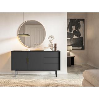 Vente-unique  Credenza con 2 ante e 3 cassetti Nero - DABRIANA 