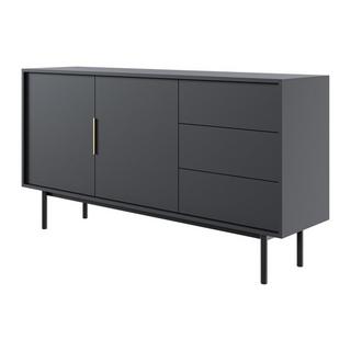 Vente-unique  Credenza con 2 ante e 3 cassetti Nero - DABRIANA 