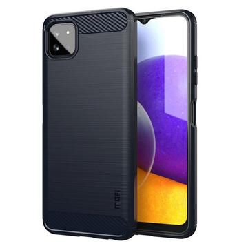 Galaxy A22 5G - Metal Look Carbone Coque