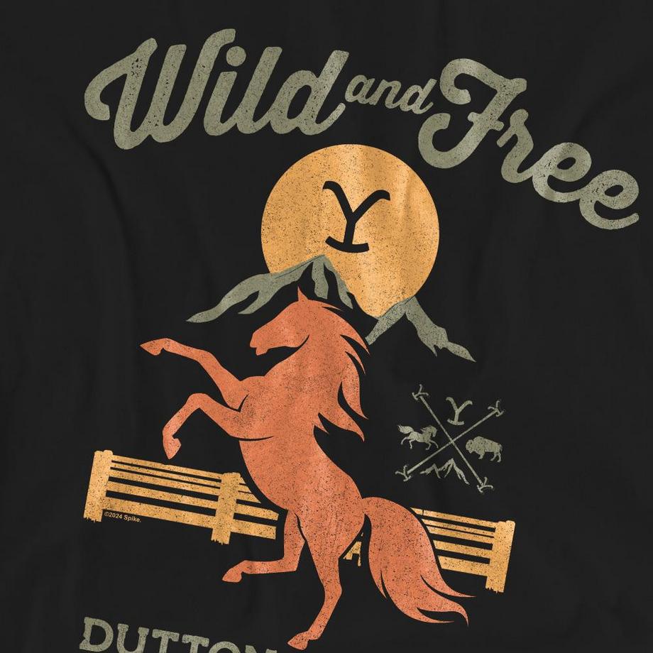 Yellowstone Maglietta Wild & Free  