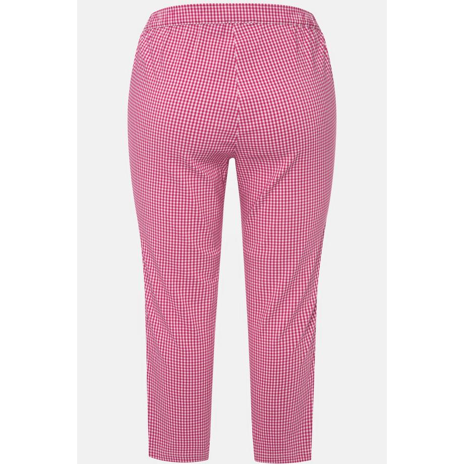 Ulla Popken Sienna Quadretto Vichy Pantaloni 7/8 Bengalina Altamente Elastici  