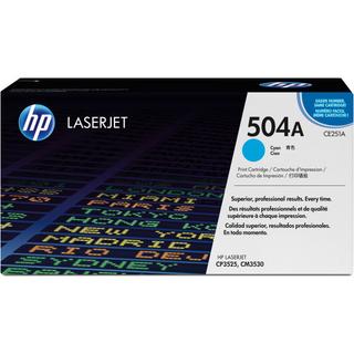 HEWLETT PACKARD  HP Toner-Modul 504A cyan CE251A Color LaserJet CP3525 7000 S. 