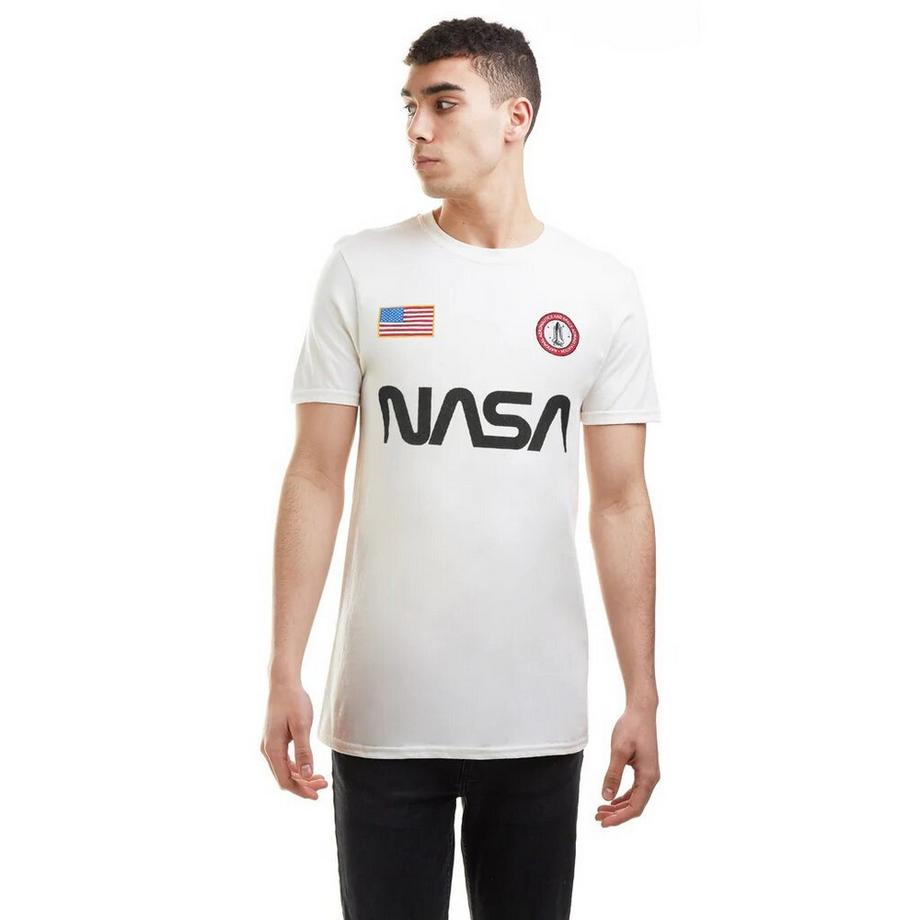 Nasa Logo Stampa T-Shirt Maniche Corte  
