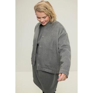 Studio Untold  Blouson, oversized, lainage, encolure style veste Teddy, ourlet élastique 