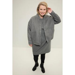 Studio Untold  Blouson, oversized, lainage, encolure style veste Teddy, ourlet élastique 