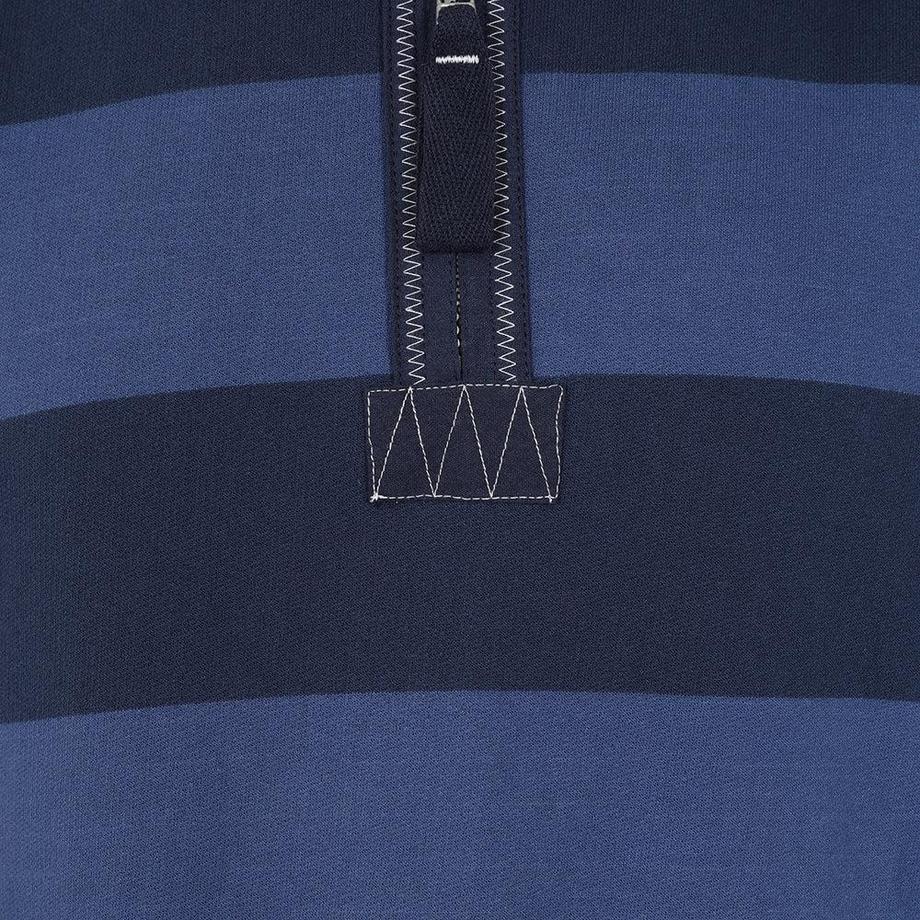 Lazy Jacks Sweatshirt rayé avec fermeture éclair courte  