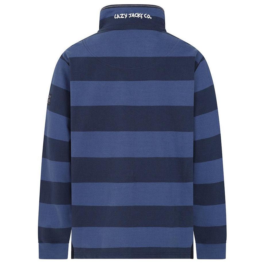 Lazy Jacks Sweatshirt rayé avec fermeture éclair courte  