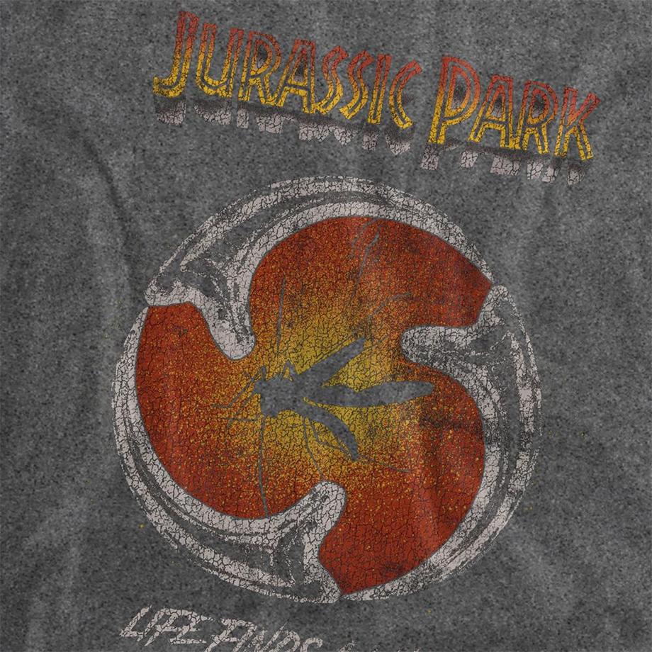 Jurassic Park T-Shirt Life Finds A Way Lavage Vintage  