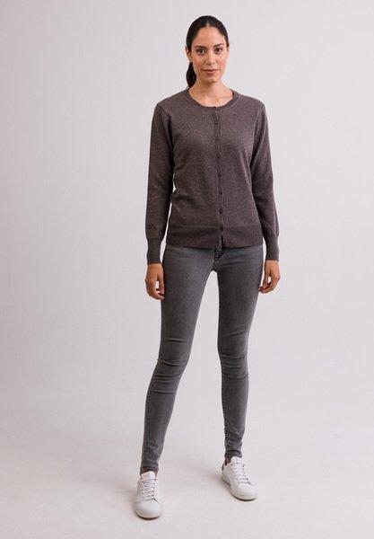 CASH-MERE.CH Kaschmir Rundhals Cardigan  