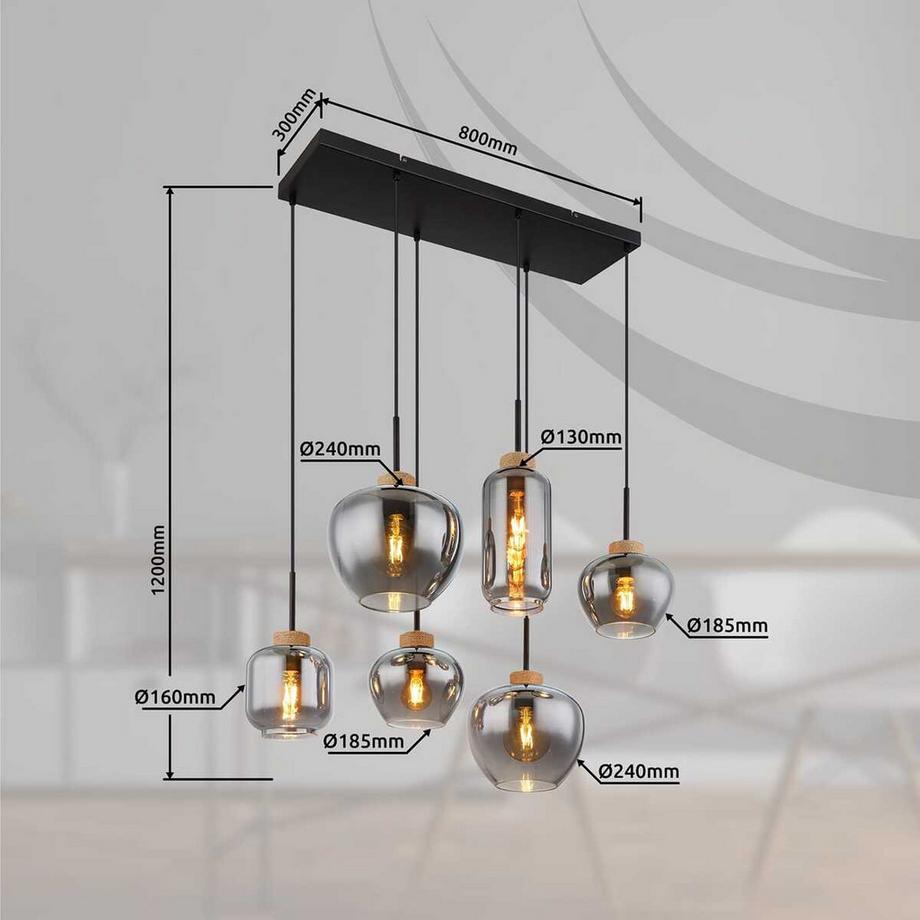 mutoni light Suspension 6xE27  