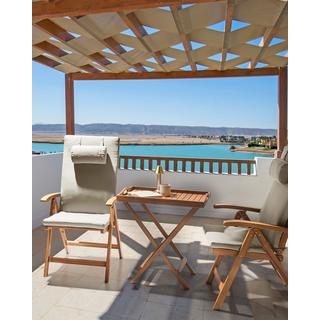 Beliani Set mit 2 Stühlen und Sitzkissen aus Akazienholz Klassisch JAVA PREMIUM  