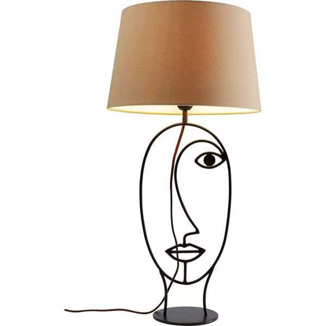 KARE Design – Tischleuchte Face Wire natur, One Size, Beige