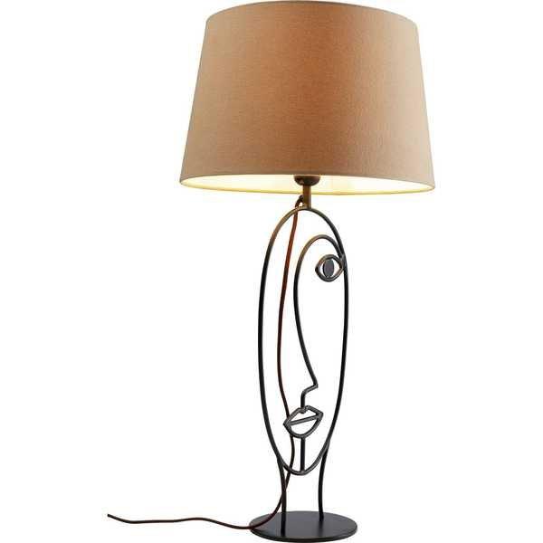 KARE Design Lampe de table Face Wire naturel  