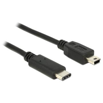 0.5m, USB2.0-C/USB2.0 Mini-B USB Kabel 0,5 m Mini-USB B USB C Schwarz