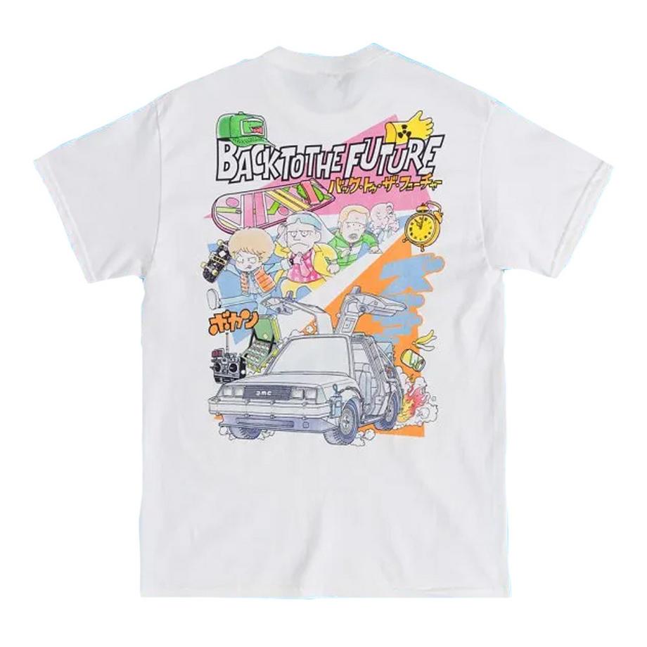 Back To The Future T-Shirt mit Cartoon-Druck und Rückendesign  