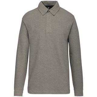 Kariban  langärmeliges geripptes poloshirt french rib 