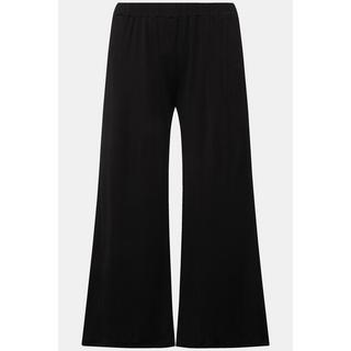 Ulla Popken  Culottes in tessuto operato lunghe fino al polpaccio con taglio della gamba dritto e cintura elastica 