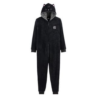 La Redoute Collections  Fleece-Onezie Schwarze Katze 