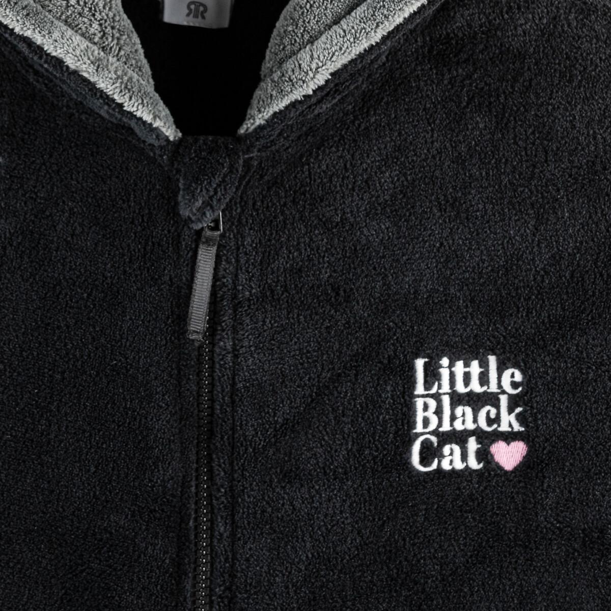 La Redoute Collections  Fleece-Onezie Schwarze Katze 