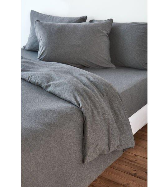 Living Home Melange Jersey Uni Taie d'oreiller  