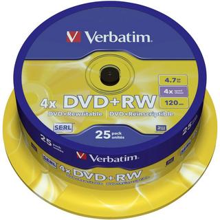 Verbatim  Verbatim 43489 DVD+RW vergine 4.7 GB 25 pz. Torre riscrivibile 