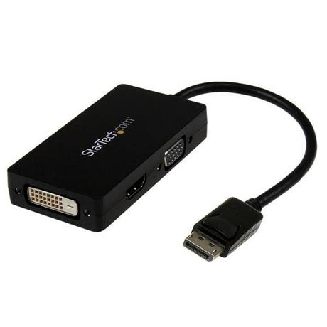 STARTECH.COM  StarTech.com 3-in1 DispalyPort auf HDMI / DVI / VGA Adapter / Konverter - Schwarz 