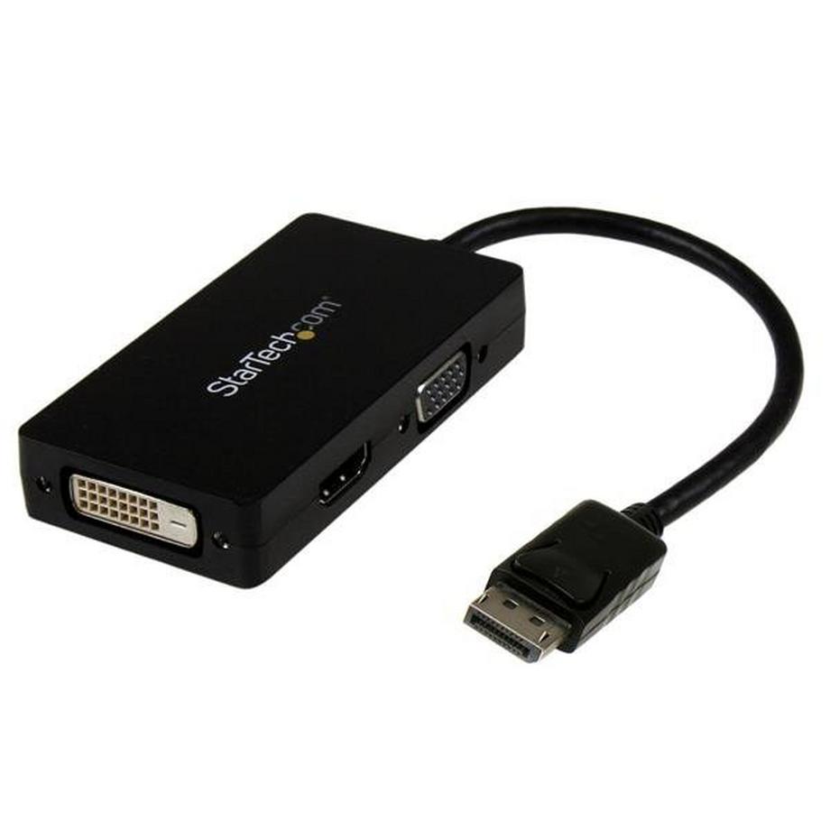 StarTech.com 3-in1 DispalyPort auf HDMI / DVI / VGA Adapter / Konverter - Schwarz