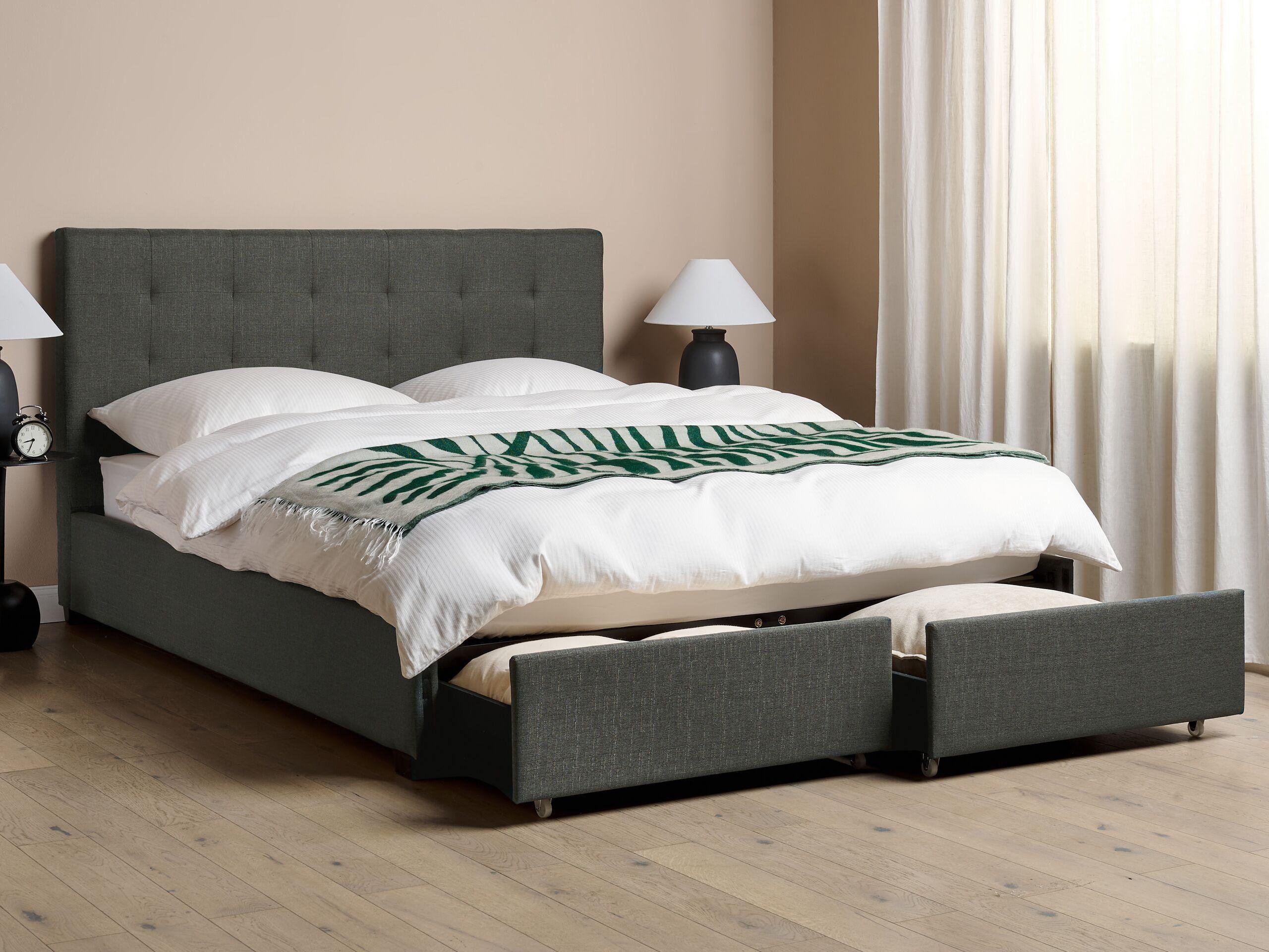 Beliani Letto contenitore en Poliestere Glamour ROCHELLE  