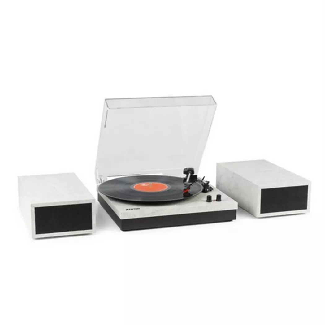 Fenton - Plattenspeler met Bluetooth en Speakers  RP165M, Weiss