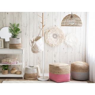 Beliani Pouf en Coton Scandinave KIRAMA  