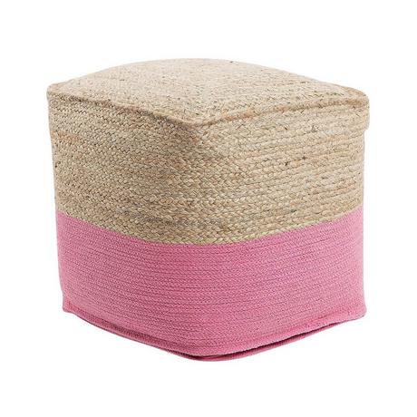 Beliani Pouf en Cotone Scandinavo KIRAMA  