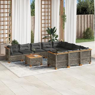 VidaXL set divano da giardino Polirattan  