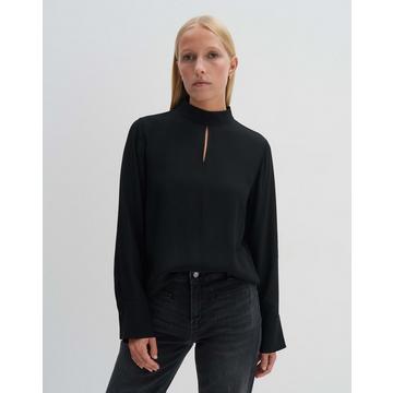 Blouse à col montant Zeuna coupe droite