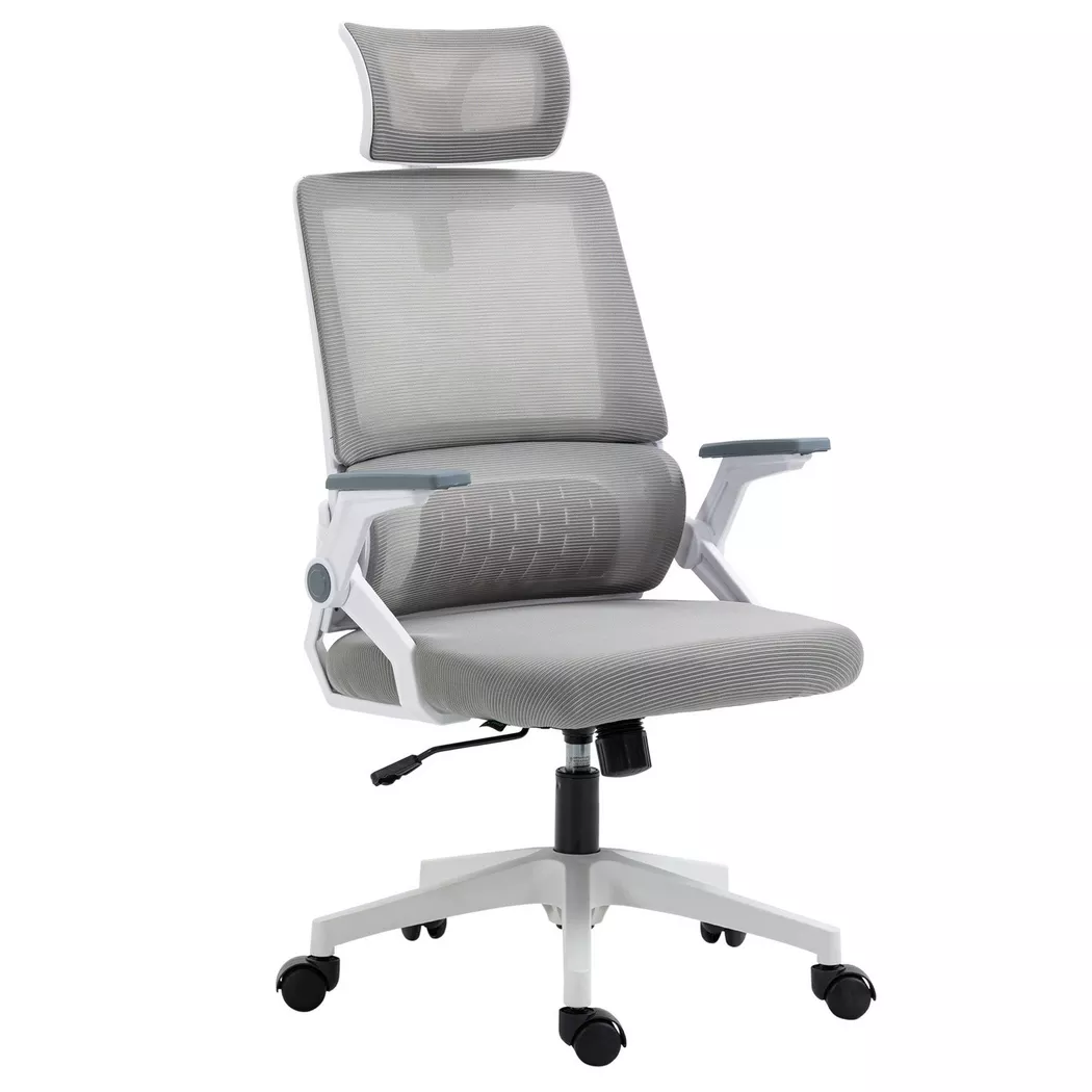 Northio – Bürostuhl Ergonomisch Schreibtischstuhl Verstellbar Kopfstütze Armlehne Höhenverstellbar Drehstuhl Wippfunktion Lendenstütze Mesh, 120cm
