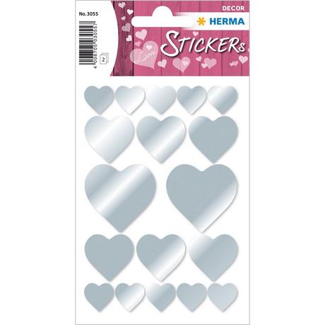 HERMA  HERMA Hearts silver sticker decorativi Carta Argento Permanente 36 pz 